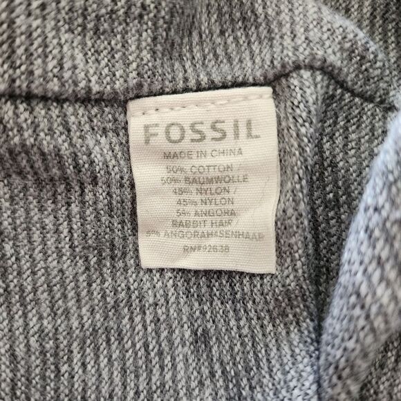 Fossil 54 Gray Long Sleeve‎ V-neck heathered sweater mens size L - Picture 7 of 8